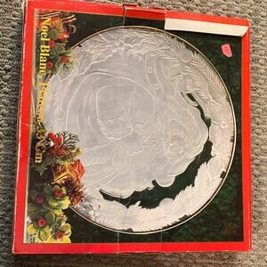 Noel Blanc Santa Christmas Platter Serving Dish